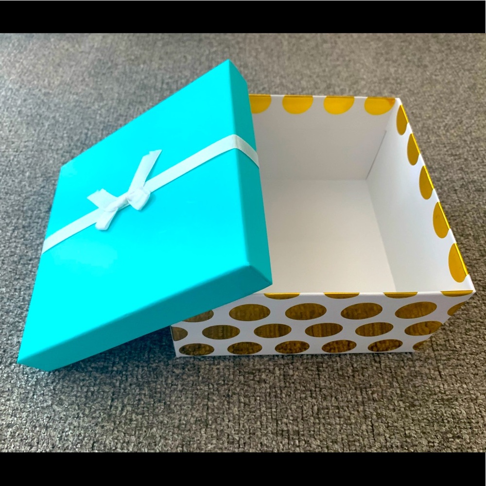 Blue White and Gold Gift Box